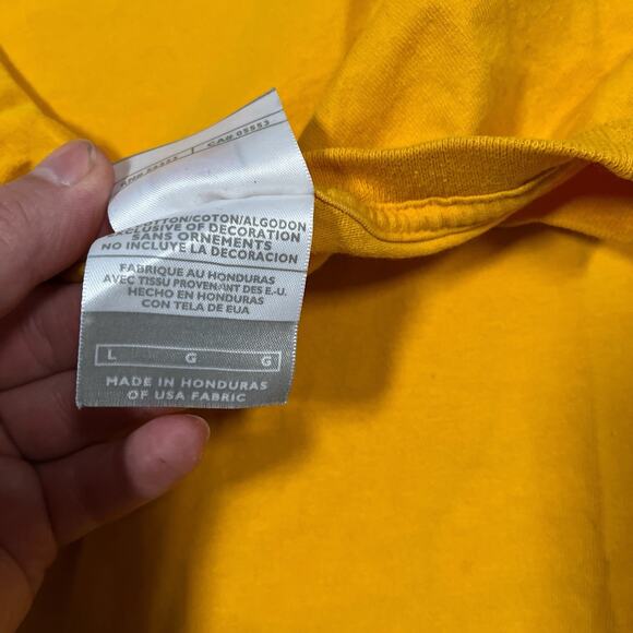 Vintage LSU Tigers T Shirt Large Mens Yellow Nike Team Center Swoosh Graphic Y2K - Picture 6 of 10